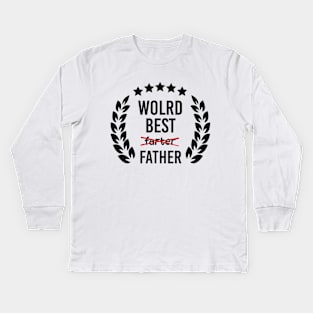 World Best Farter Father Day Kids Long Sleeve T-Shirt